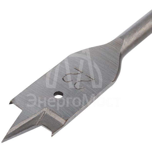 Сверло перовое по дереву 22мм (шестигранный хвостовик) Kranz KR-91-0668