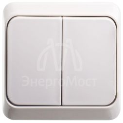 Выключатель 2-кл. ОП Этюд 10А IP20 крем. SchE BA10-002K