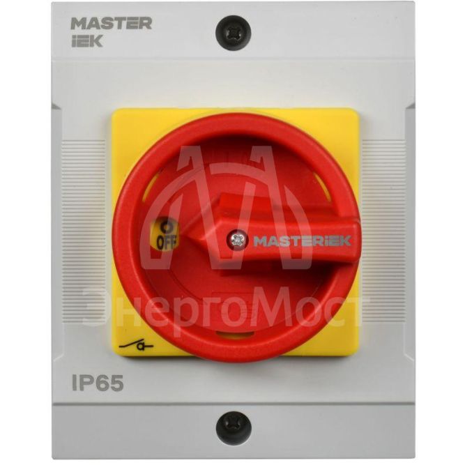 Переключатель кулачковый 16А (сх. 10) в боксе закрытая рукоятка авар. IEK MI-CS22-016-010