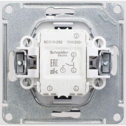 Выключатель 2-кл. СП W59 10А IP20 10AX механизм черн. бархат SE VS510-252-6-86