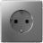 Розетка ArtGallery 16А с заземл. механизм сталь SE GAL000943