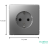 Розетка ArtGallery 16А с заземл. механизм сталь SE GAL000943