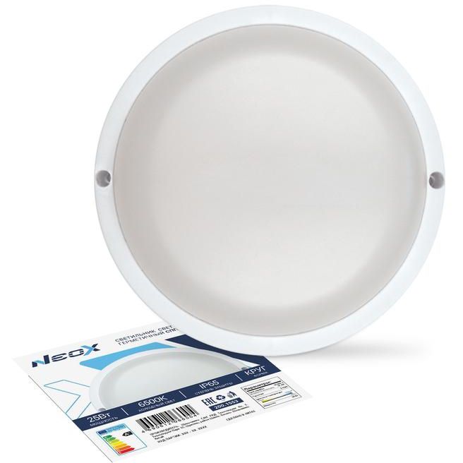 Светильник светодиодный СПП 2565-КРУГ 25Вт 6500К IP65 2250лм 175мм герметичный NEOX 4690612066004