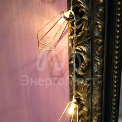 Гирлянда светодиодная &amp;quot;Кристаллы бронзовые&amp;quot; 1.5м 10LED тепл. бел. 0.1Вт IP20 провод ПВХ прозр. элементы питания 2хAA (не в компл.) Neon-Night 304-019