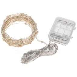 Гирлянда &amp;quot;Роса&amp;quot; 10м 100 LED RGB IP44 на батарейках 3хАА с пультом 8 режимов Neon-Night 303-259