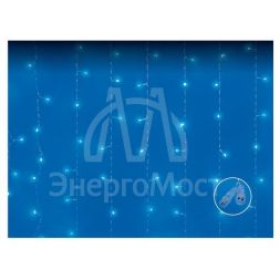 Занавес LED с эффектом мерцания ULD-C3020-240/TTK BLUE IP44 3х2м соед. 240 диодов син. свет провод прозр. Uniel UL-00007215