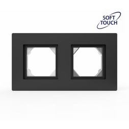 Рамка 2-м Pixel IP44 карбон TOKOV ELECTRIC TKE-PX-RM2-C14-IP44