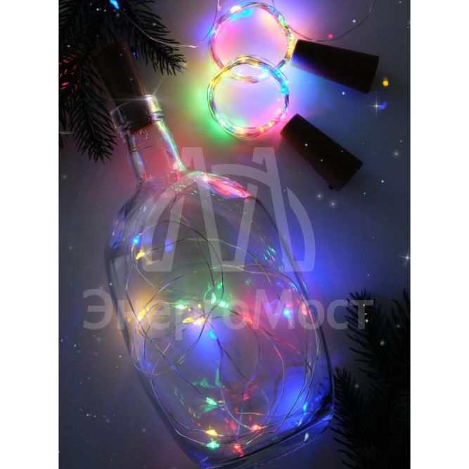 Гирлянда &amp;quot;Пробки&amp;quot; DC-G04-20MS2 20 RGB LED 3х(LR44/LR1154/AG13/G13) в компл. (уп.2шт) ФАZА 5059689