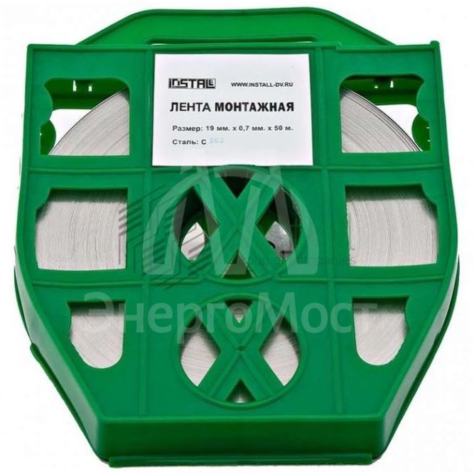 Лента бандажная C202 20х50 пластик (F 207; COT 37; F 2007; F 20.7; F 20; ЛМ-50) (уп.50м) ИНСТАЛЛ 41022