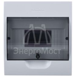 Бокс ОП EASY9 навесн. с прозр. дверью 1ряд 8мод. SchE EZ9E108S2SRU