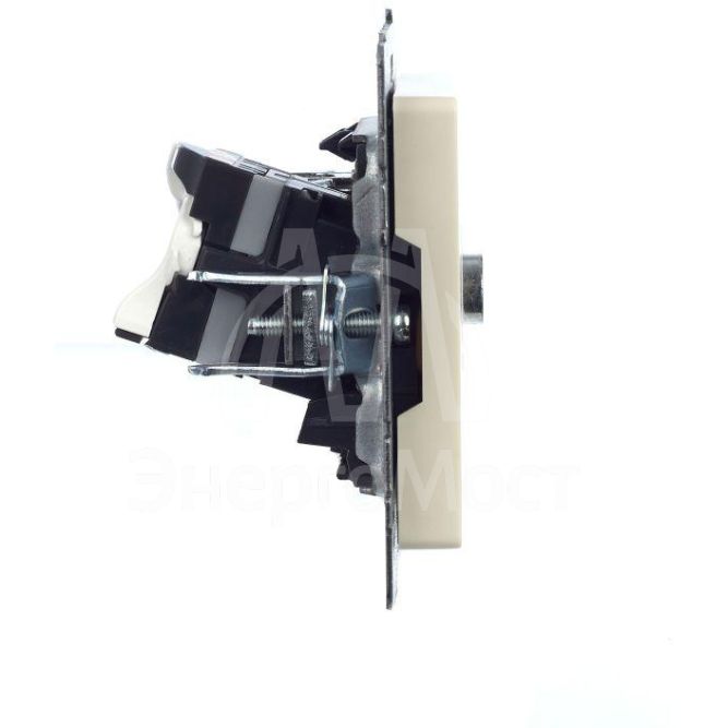 Розетка компьютерная + телевизионная 2-м Brite РТВ/РК12-БрКр RJ45 кат.5E + TV беж. IEK BR-AK20-1-K10