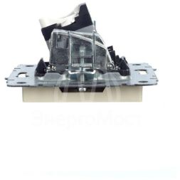 Розетка компьютерная + телевизионная 2-м Brite РТВ/РК12-БрКр RJ45 кат.5E + TV беж. IEK BR-AK20-1-K10