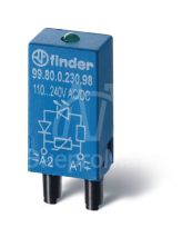 Модуль индикации и защиты LED + диод ( + A1) 6...24В DC зел. FINDER 9980902499