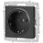 Розетка 1-м СП Accent 6-202-07 16А IP20 250В 2P+E Schuko графит Intro Б0063697
