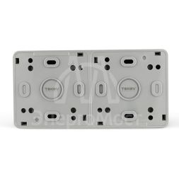 Блок ОП Nix (розетка 16А 250В с заземл. + 1-кл. выкл. 10А) IP54 сер. TOKOV ELECTRIC TKE-NX-V1RZ-C06T-IP54