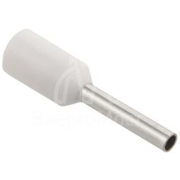 Наконечник-гильза изол. Е7508 0.75кв.мм бел. (уп.100шт) IEK UGN10-C75-02-08