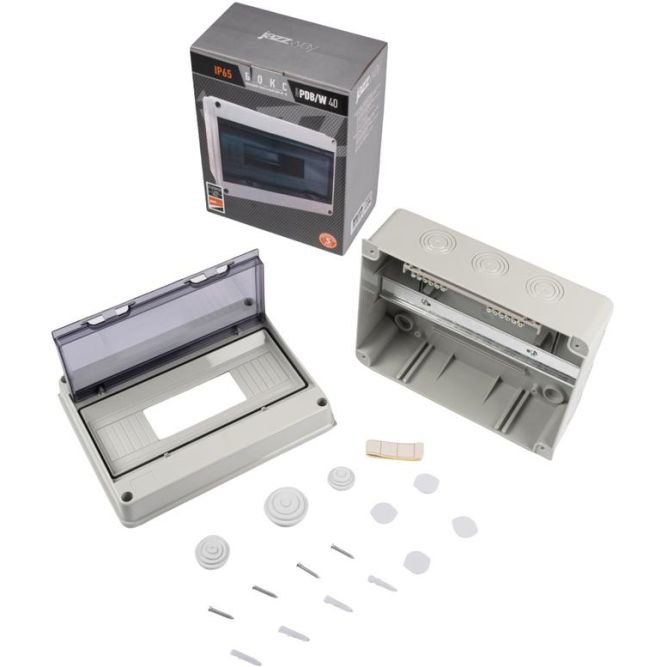 Бокс модульный накладной PDB/W 4012 GR (ЩРН-ПГ-12) IP65 пластик. Pro JazzWay 5072084