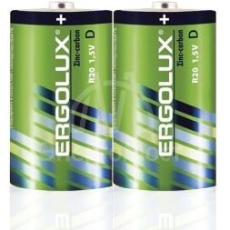 Элемент питания солевой R20 SR2 R20SR2 1.5В (уп.2шт.) Ergolux 12442