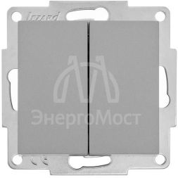 Механизм выключателя 2-кл. СП VESNA платина LEZARD 742-3588-101