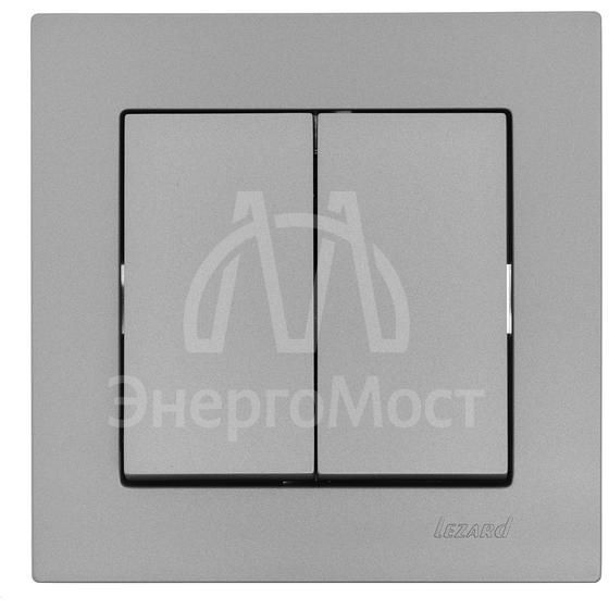 Механизм выключателя 2-кл. СП VESNA платина LEZARD 742-3588-101