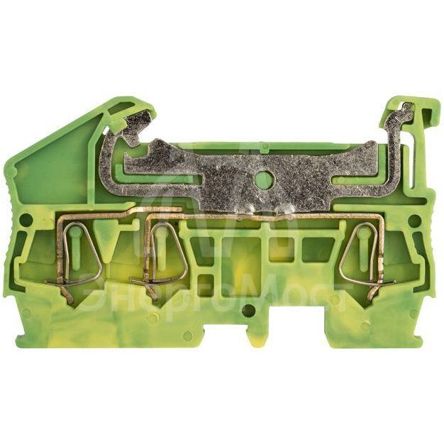 Колодка клеммная JXB-ST-2.5 3 вывода земля самозажимная PROxima EKF plc-jxb-st-2.5-3-pen