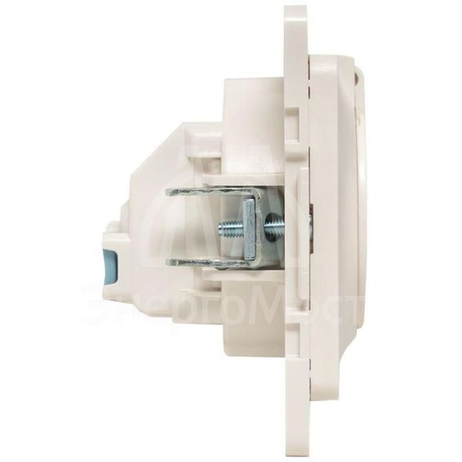 Розетка 1-м СП Стокгольм 16А IP44 с заземл.защ. шторки с крышкой механизм бел. PROxima EKF EYR16-028-10-44