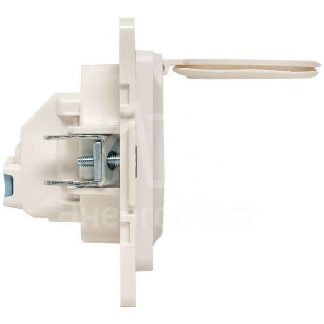 Розетка 1-м СП Стокгольм 16А IP44 с заземл.защ. шторки с крышкой механизм бел. PROxima EKF EYR16-028-10-44