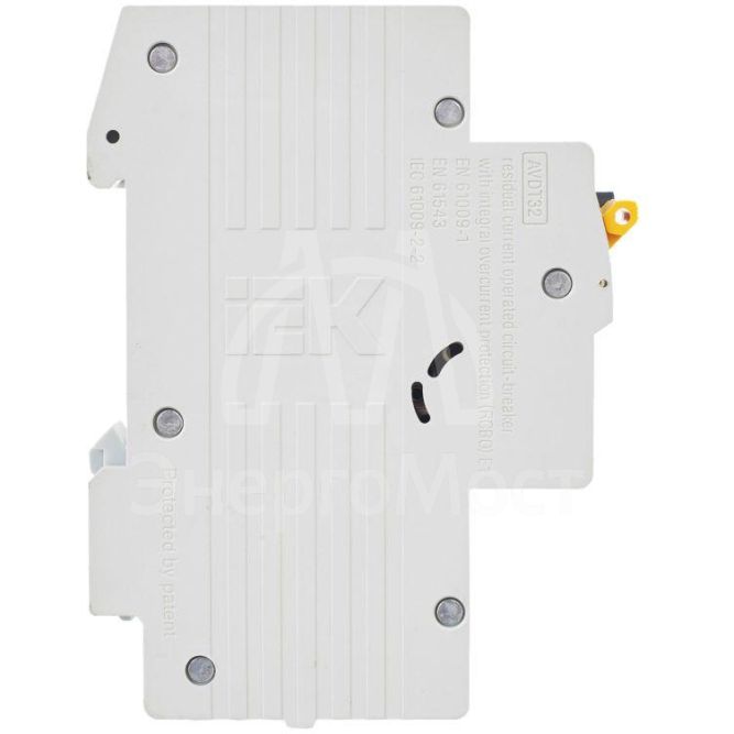 Выключатель автоматический дифференциального тока 2п (1P+N) C 50А 100мА тип A 6кА АВДТ-32 IEK MAD22-5-050-C-100