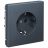 Розетка ArtGallery 16А с заземл. со шторками быстрозажим. клем. механизм грифель SE GAL000745S