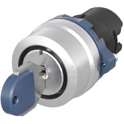 Головка переключателя с ключом на 3 положения с возвратом стандартная ручка алюм. черн. DKC M22S-KM3A