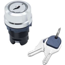 Головка переключателя с ключом на 3 положения с возвратом стандартная ручка алюм. черн. DKC M22S-KM3A