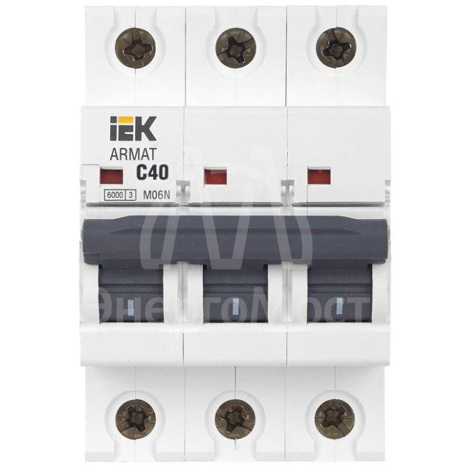 Выключатель автоматический 3п C 40А M06N ARMAT IEK AR-M06N-3-C040