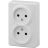 Розетка ОП 11-2202-01 2х2P 16АХ-250В Эксперт бел. ЭРА Б0020682