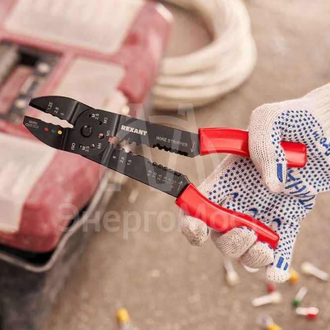 Кримпер для обжима након. и зачистки (HT-204 TL-204) Rexant 12-3033