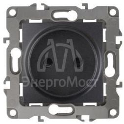 Механизм розетки 1-м СП Эра12 12-2105-05 16А IP20 16AX 250В 2P антрацит Эра Б0018258