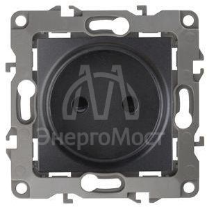 Механизм розетки 1-м СП Эра12 12-2105-05 16А IP20 16AX 250В 2P антрацит Эра Б0018258