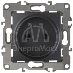 Механизм розетки 1-м СП Эра12 12-2105-05 16А IP20 16AX 250В 2P антрацит Эра Б0018258