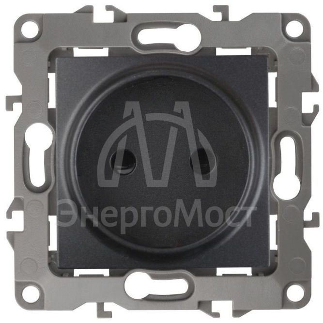 Механизм розетки 1-м СП Эра12 12-2105-05 16А IP20 16AX 250В 2P антрацит Эра Б0018258