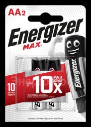 Элемент питания алкалиновый MAX LR6/316 BL2 (2/24/9360) (блист.2шт) Energizer E301532801