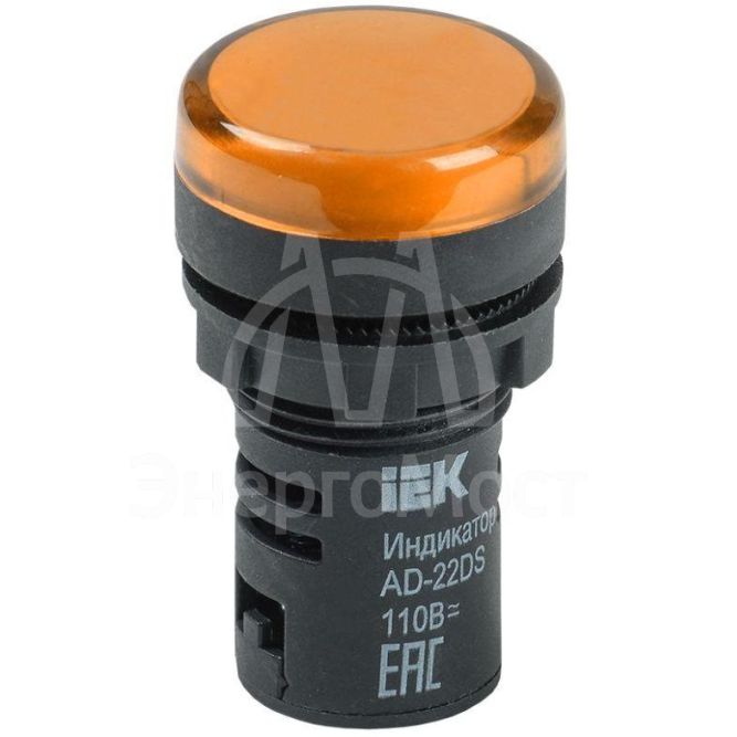 Арматура светосигнальная AD-22DS 24В AC/DC желт. IEK BLS10-ADDS-024-K05