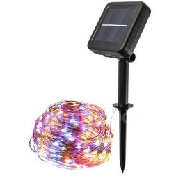 Светильник светодиодный SLR-G03-200M садовый на солнечной батареи с колышком нить мультицвет. 200LED ФАZА 5036406