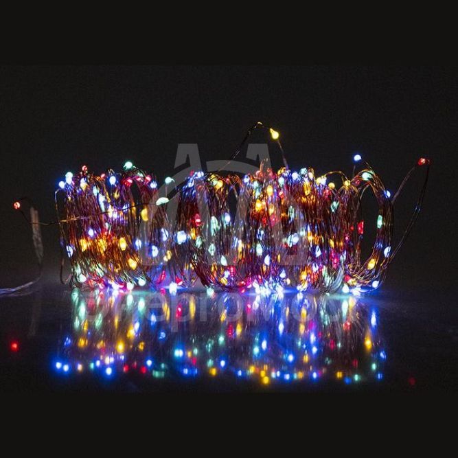 Светильник светодиодный SLR-G03-200M садовый на солнечной батареи с колышком нить мультицвет. 200LED ФАZА 5036406