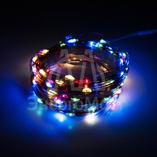 Светильник светодиодный SLR-G03-200M садовый на солнечной батареи с колышком нить мультицвет. 200LED ФАZА 5036406