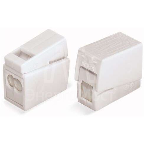 Клемма 2х(0.5-2.5кв.мм) для светильников с пастой бел. WAGO 224-122