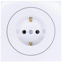 Розетка 1-м OSEN IP20 16А с защ. шторками ПБТ бел. LEZARD 743-0288-124B