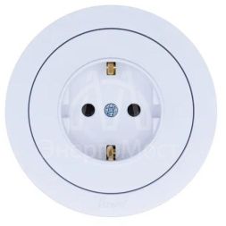 Розетка 1-м OSEN IP20 16А с защ. шторками ПБТ бел. LEZARD 743-0288-124B