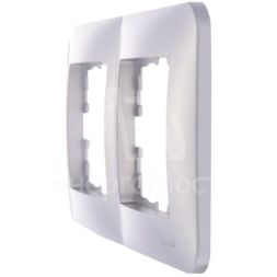 Рамка 2-м KARINA LIFE горизонт. жемчуж./бел. перламутр. LEZARD 708-3000-147