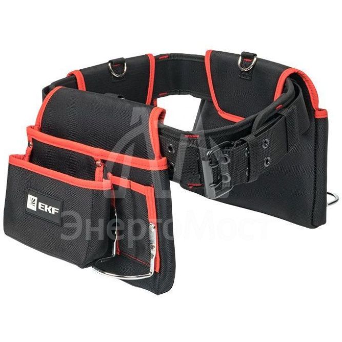 Сумка-пояс двухсекционная усиленная с двухшпеньковым ремнем С-12 Master EKF c-12