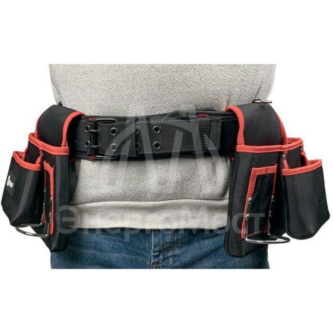 Сумка-пояс двухсекционная усиленная с двухшпеньковым ремнем С-12 Master EKF c-12