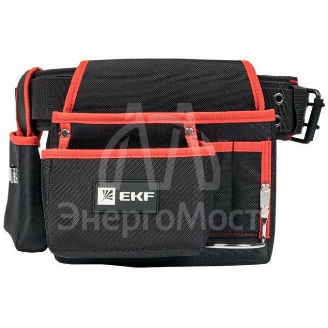 Сумка-пояс двухсекционная усиленная с двухшпеньковым ремнем С-12 Master EKF c-12